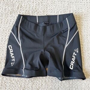 Craft Womens Padded Cycling Shorts Sz L Black Bicycle Short Stretch Breathable